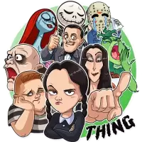 Addams Family Stickers - 2023